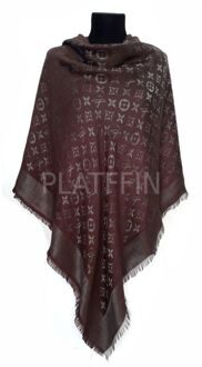 15053 платок Louis Vuitton LV (коричневый с серебром)