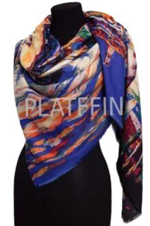 1603 Платок кашемир "Город у воды"