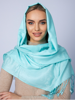 19055 Палантин однотонный "Завиток"